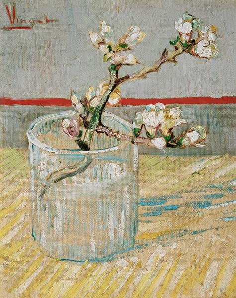 Blossoming Almond Branch in a Glass from Vincent van Gogh