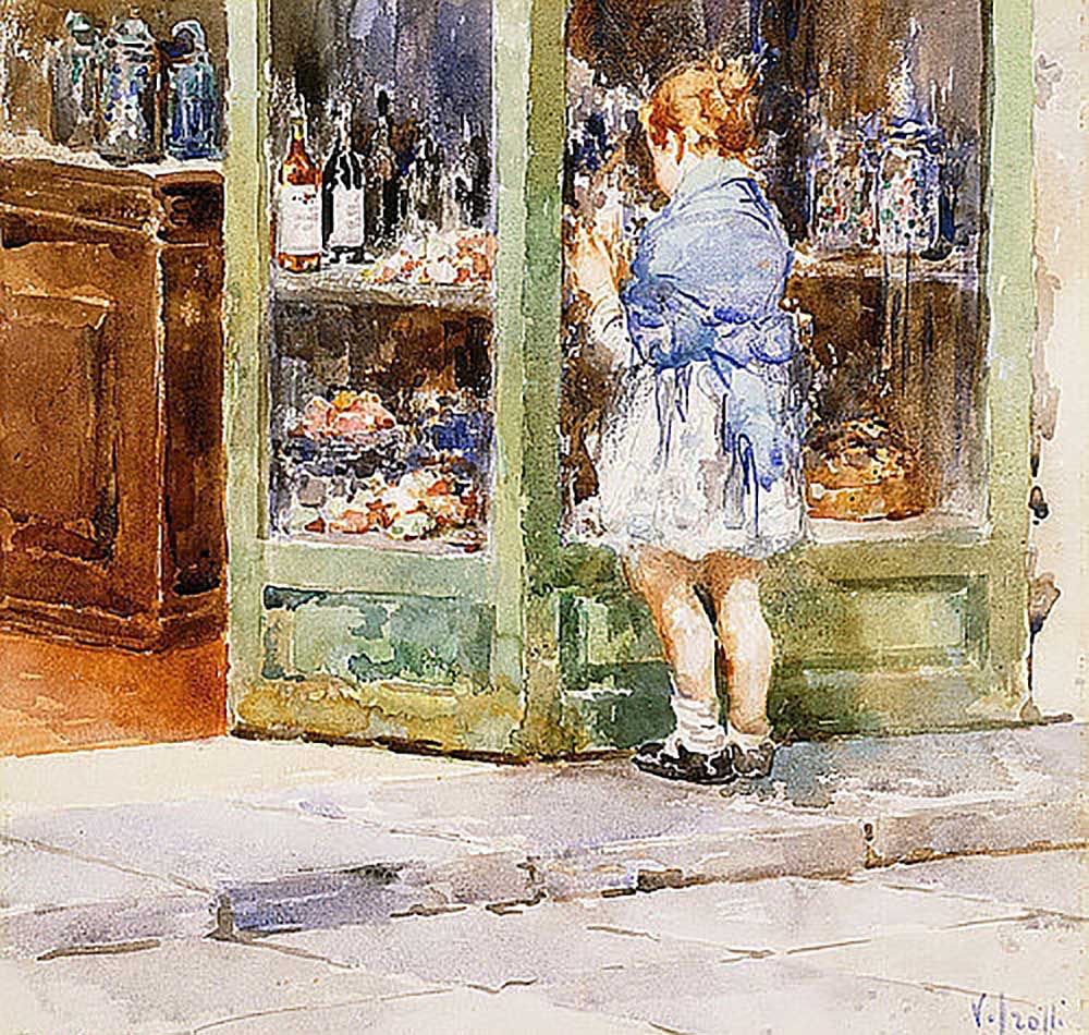 A girl at a shop window from Vincenzo Irolli