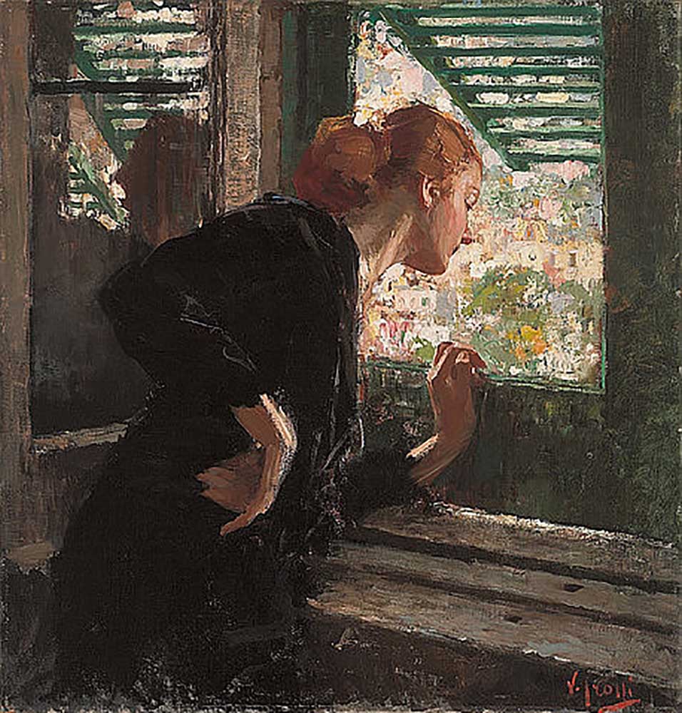 Woman at a window from Vincenzo Irolli