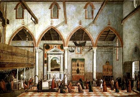 Apparition of the Crucified of Mount Ararat in the Church of Sant' Antonio di Castello from Vittore Carpaccio