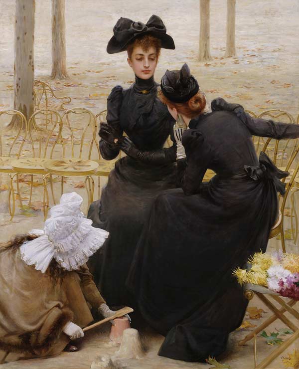 Conversation in the Jardin du Luxembourg from Vittorio Matteo Corcos