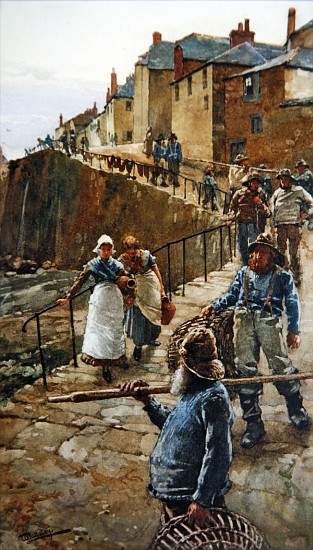 The Quayside, Newlyn from Walter Langley