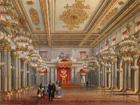 The George Hall (Great Throne Hall) of the Winter palace in St. Petersburg