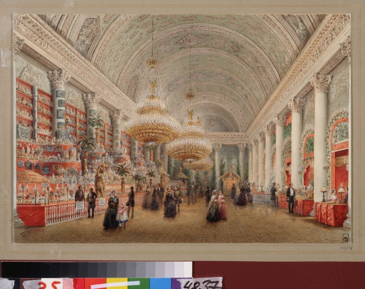 Charity Bazaar in the Banquet Chamber of the Yusupov Palace in St. Petersburg from Wassili Sadownikow