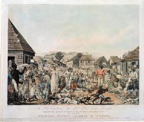 Negroes Sunday Market at Antigua, engraved by Cordon, pub. by G. Tustolini, London, 1806 (etching, e