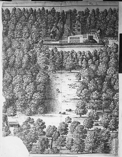 Boscobel House and Park from Wenceslaus Hollar