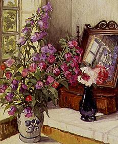 Quiet life with thimble and roses on a dressing table from Wilfred Glud