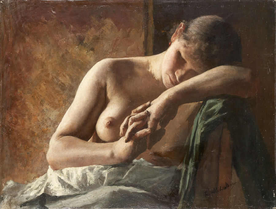 Model study of a sleeping girl from Wilhelm Altheim