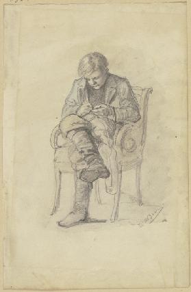 Young man on a chair