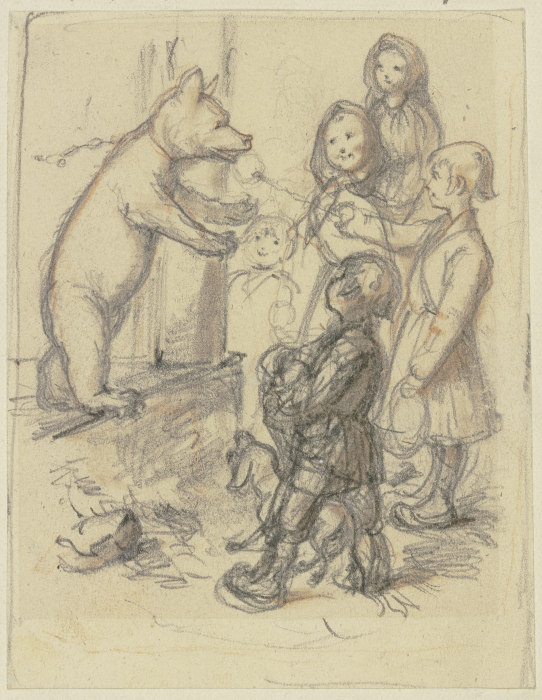 Kinder mit einem Tanzbären from Wilhelm Amandus Beer