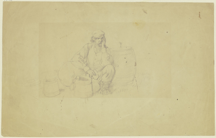 Russischer Bauer, sinnend bei bei seinen Vorräten sitzend from Wilhelm Amandus Beer