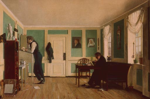 W.F.Bendz, Zimmer an Amaliegade 1826 from Wilhelm Ferdinand Bendz