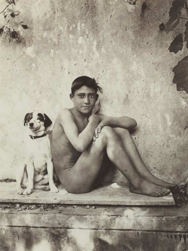 Junge mit seinem Hund, Taormina, Italien from Wilhelm von Gloeden