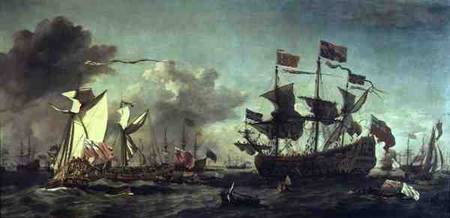 Royal Visit to the Fleet from Willem van de Velde the Younger