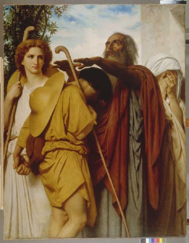 Tobias' farewell to his father from William Adolphe Bouguereau