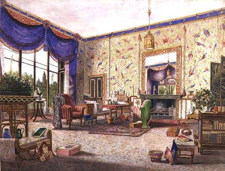 The Chinese Drawing Room, Middleton Park, Oxfordshire from William Alfred Delamotte