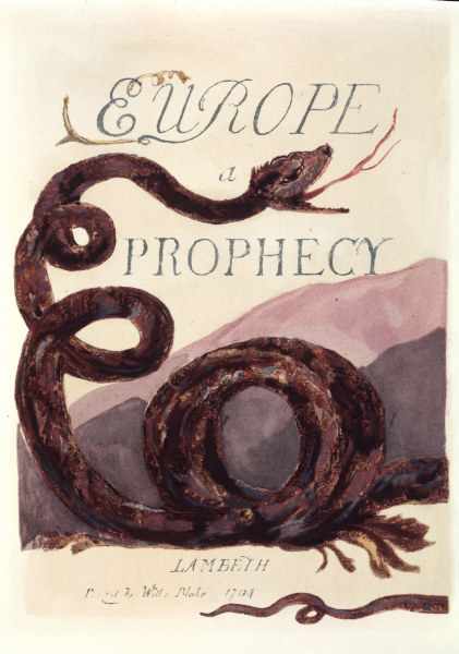 Illustration European Prophesy from William Blake