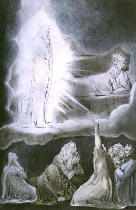 The Vision of Eliphaz, 1825 (pen, w/c and