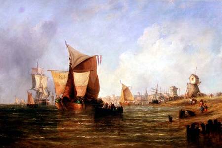 Shipping on the Dort, Holland from William Calcott Knell