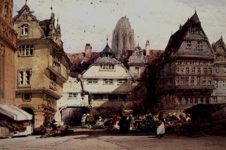 Market Place, Frankfurt from William Callow