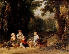 Children at the hop harvest from William Collins
