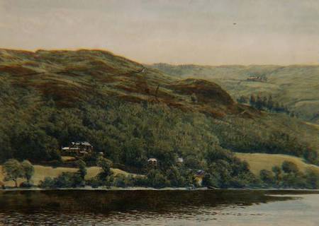 View of Brantwood, p.1881 (w/c, pencil and from William Gersham Collingwood