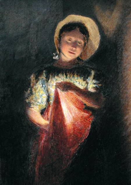 Girl in Candlelight from William Henry Hunt