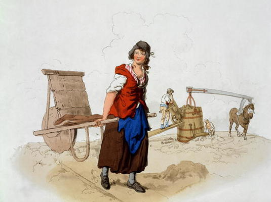 Brick Maker, from 'Costume of Great Britain', published by William Miller, 1805 (colour litho) from William Henry Pyne