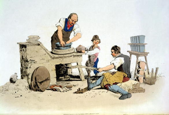 Potters, from 'Costume of Great Britain', published by William Miller, 1805 (colour litho) from William Henry Pyne