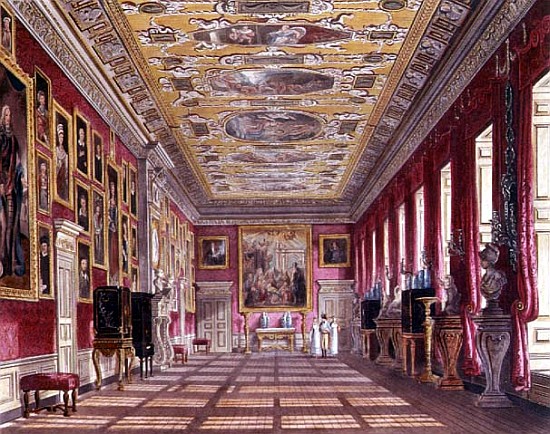The King''s Gallery, Kensington Palace from Pyne''s ''Royal Residences'' from William Henry Pyne