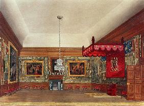 The Throne Room, Hampton Court from Pyne''s ''Royal Residences''