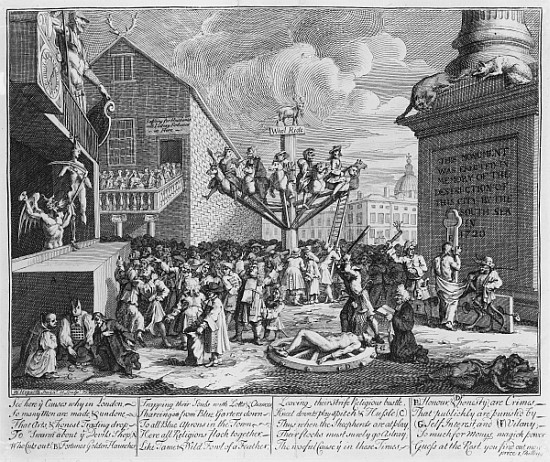 Emblematical print of the South Sea Scheme from William Hogarth