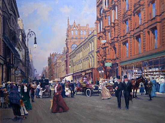 ''Buchanan Street in 1910'' (oil on board)  from William  Ireland