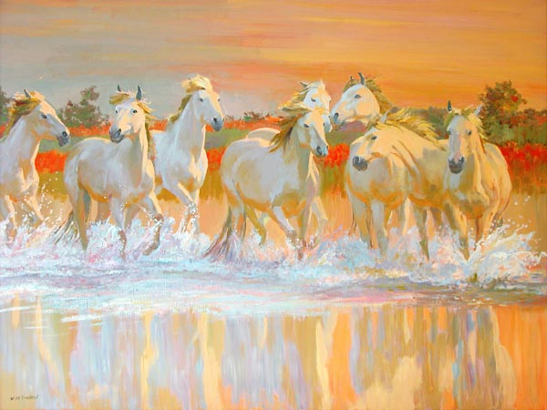 Camargue (oil on board)  from William  Ireland