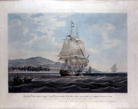 The Hon'ble East India Companies's Ship 'William Fairlie' Commanded by Captain Thomas Blair, engrave from William John Huggins