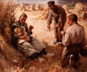 Mother and Child with Harvesters