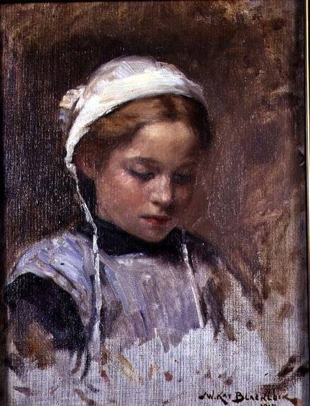 Young Girl in a Blue Pinafore from William Kay Blacklock