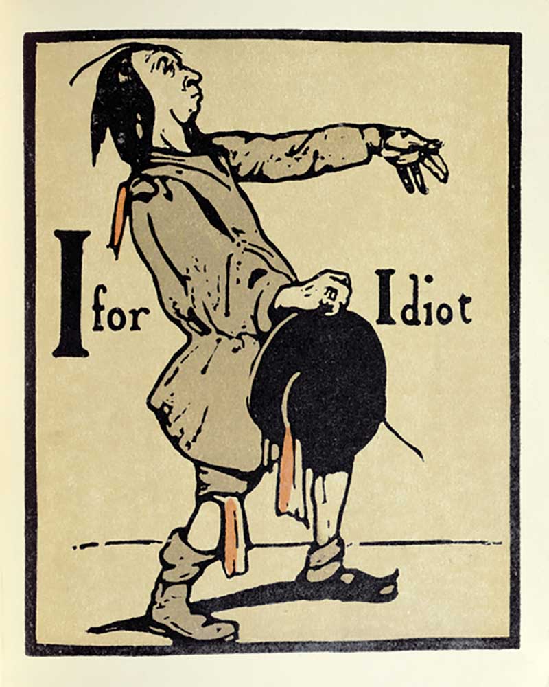 I is for Idiot, illustration from An Alphabet, published by William Heinemann, 1898 from William Nicholson