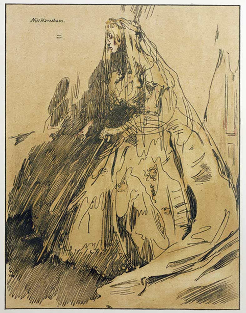 Miss Havisham, illustration from Characters of Romance, first published 1900 from William Nicholson