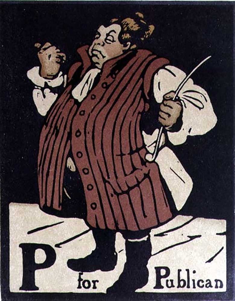 P for Publican, illustration from An Alphabet, published by William Heinemann, 1898 from William Nicholson