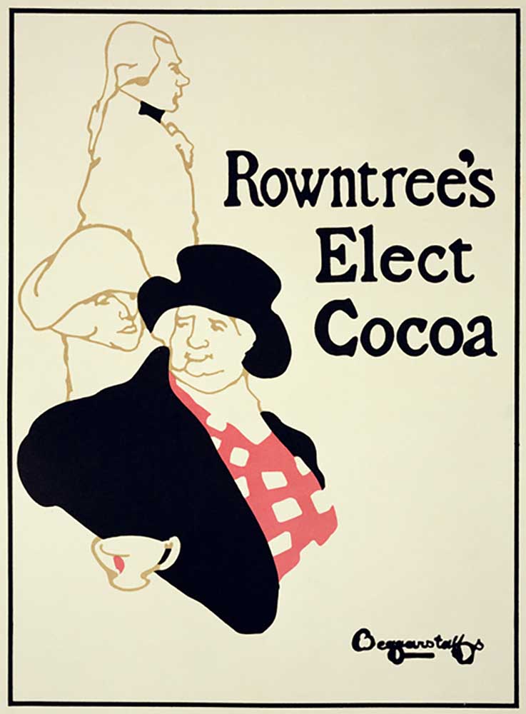 Reproduction of a poster advertising Rowntrees Elect Cocoa  (see 41524) from William Nicholson