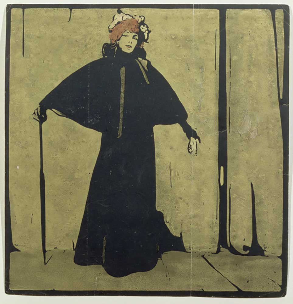 Sarah Bernhardt (1844-1923) illustration from The Twelve Portraits series, published 1897 from William Nicholson