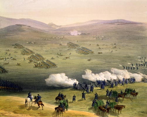 Charge of the Light Cavalry Brigade, October 25th 1854, detail of artillery, from 'The Seat of War i from William Simpson
