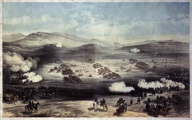 The Battle of Balaclava on October 25, 1854. The Charge of the Light Brigade from William Simpson