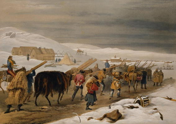 Huts and Warm Clothing for the Army, plate from 'The Seat of War in the East', pub. by Paul & Domini from William Simpson
