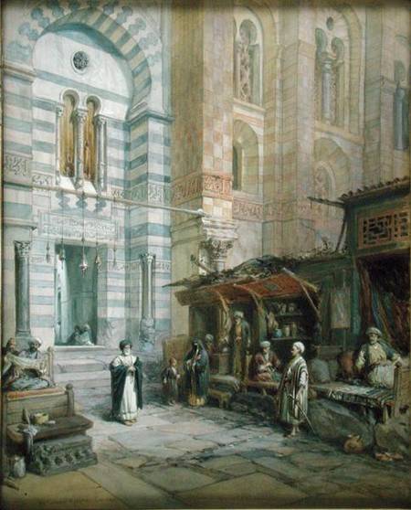 The Maristan or Mosque-Hospital of Kalaun, Cairo from William Simpson