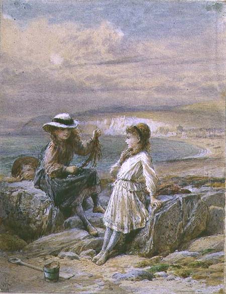 Two Girls and a Boy with Seaweed from William Stephen Coleman