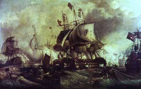 The Battle of Trafalgar, 1805 from William Stuart