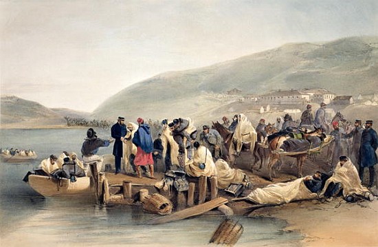 The Embarkation of the Sick at Balaklava, plate from ''The Seat of War in the East'', published by   from William 'Crimea' Simpson