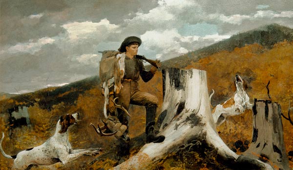 The Hunter and his Dogs from Winslow Homer